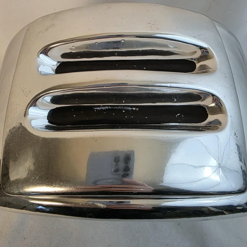 Treasure Craft RARE HTF Art Deco Silver Toaster Cookie Jar. Brave Little Toaster